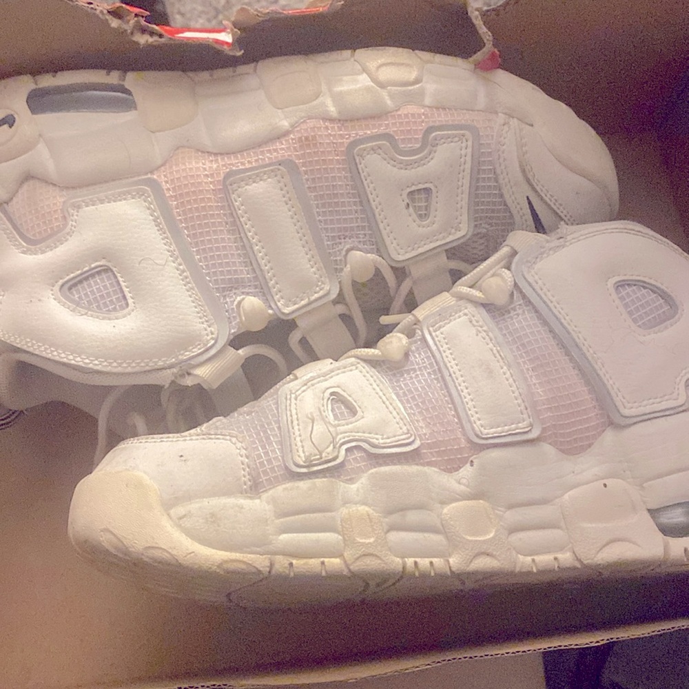 Selling kids shoes white and pinkish purple fade